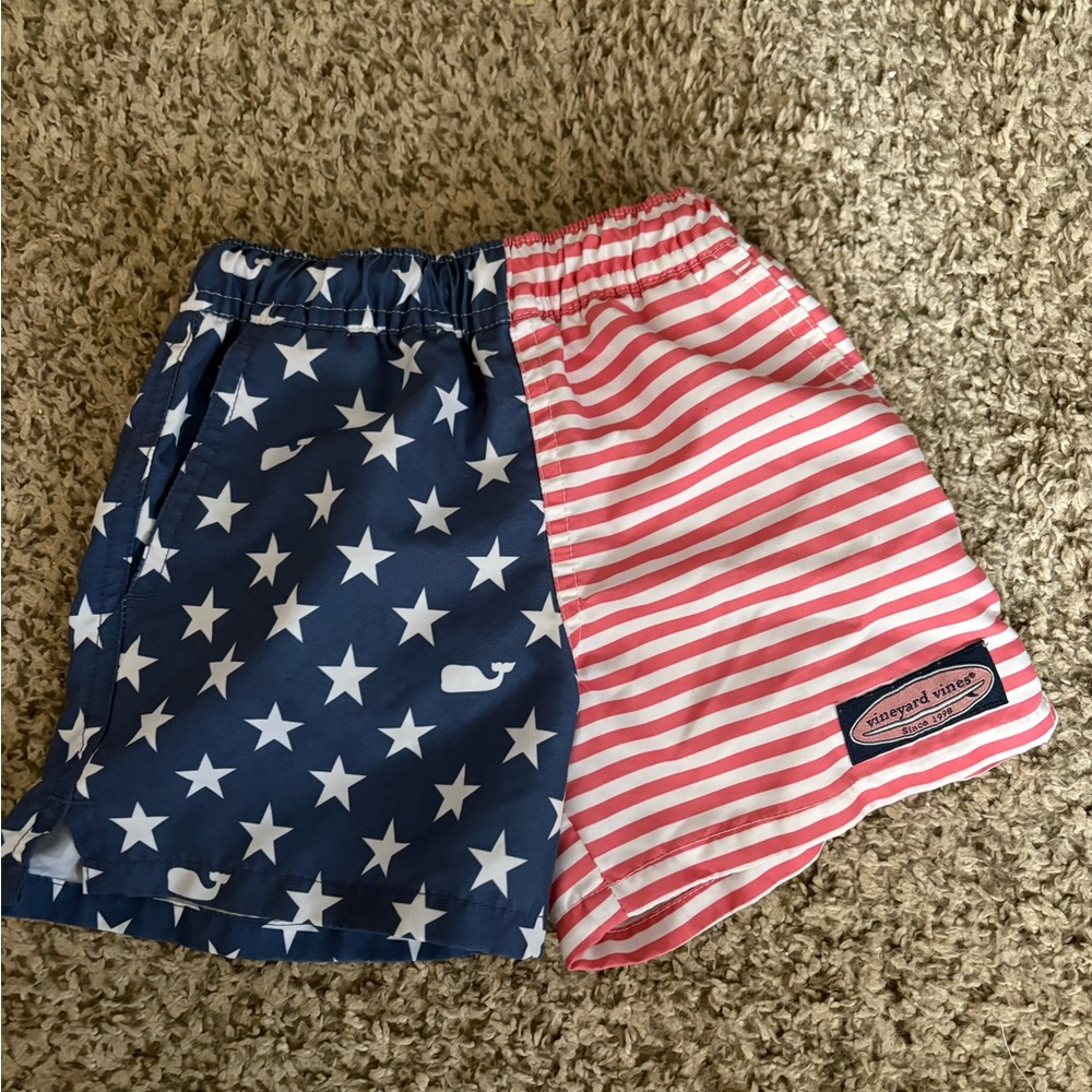 Vineyard Vines Toddler Patriotic Star and Stripe Swimming Trunks